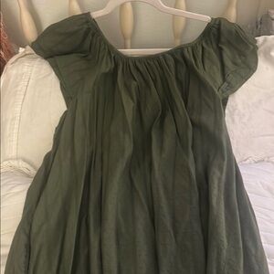 Time and Tru Olive Green Dress